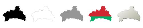 Brest vector outline map set