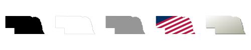 Nebraska vector outline map set